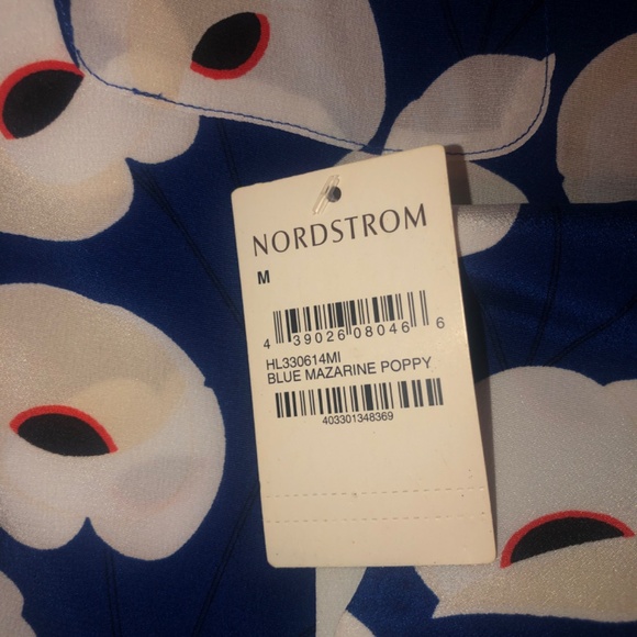 New with tag Nordstrom Olivia Palermo  Blue Mazarine Chelsea Poppy  blouse - Picture 3 of 7